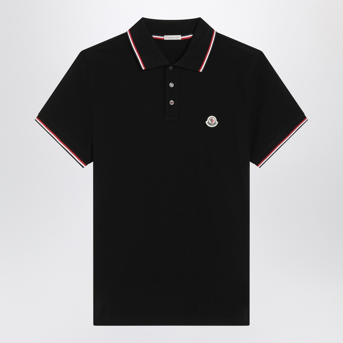 Moncler Black short-sleeve polo shirt